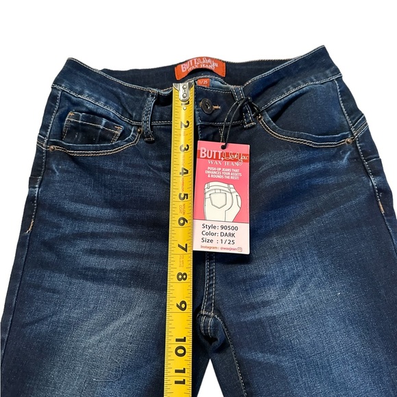 Butt I Love You High Rise Butt Lifting Wax Jeans Size 1/25 - Picture 13 of 17